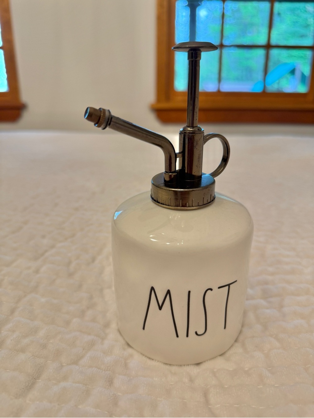 Rae Dunn White "MIST" Ceramic Mister with Pump